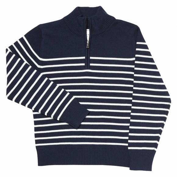 LONG WHARF SUPPLY CO. Sweaters - NEW LONG WHARF SUPPLY CO. women's the best-ever quarter zip sweater in navy stri